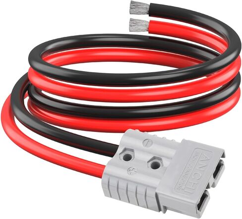 6AWG 6FT Anderson Connector 50 Amp Cable,Anderson SB50 Plug Battery Quick Connector Cable for Solar and Wind Energy Systems Battery Power Connections in Saudi Arabia