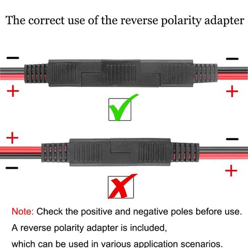 2 Pack 10AWG SAE Connector, 1FT SAE Single Plug Quick Disconnect Connector for Solar Panel, Motorcycle, Car, RV in Kuwait
