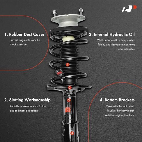 A-Premium Front Pair (2) Complete Strut and Coil Spring Assembly Compatible with Cadillac ATS 2014 2015 2016 2017 2018, AWD in Saudi Arabia