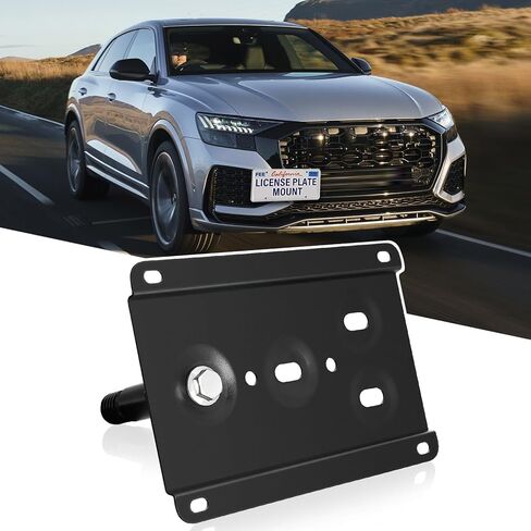 حامل حامل لوحة الترخيص بخطاف السحب الأمامي متوافق مع Audi A3 / S3 / RS3 2015-2020، Audi A4/S4 2010-2016 بدون مثقاب أمامي لوحة ترخيص إطار لوحة الترخيص ملحقات السيارة in Kuwait