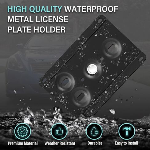 حامل حامل لوحة الترخيص بخطاف السحب الأمامي متوافق مع Audi A3 / S3 / RS3 2015-2020، Audi A4/S4 2010-2016 بدون مثقاب أمامي لوحة ترخيص إطار لوحة الترخيص ملحقات السيارة in Kuwait