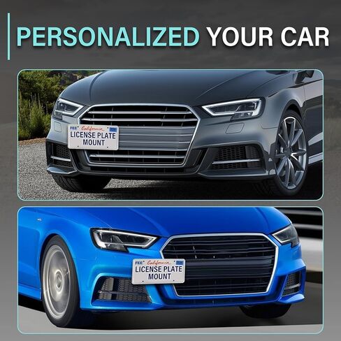 حامل حامل لوحة الترخيص بخطاف السحب الأمامي متوافق مع Audi A3 / S3 / RS3 2015-2020، Audi A4/S4 2010-2016 بدون مثقاب أمامي لوحة ترخيص إطار لوحة الترخيص ملحقات السيارة in Kuwait