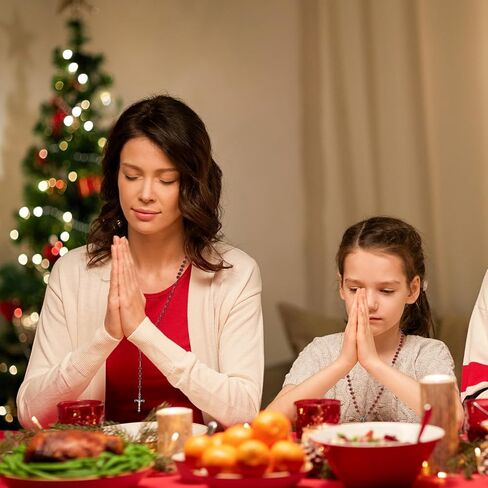 24 Pcs Scented Rosary Necklace Our Lady of Grace Party Favor Catholic Gifts with Box Saint Jude Rosary Beads Necklace for Funeral Baptism First Communion Party (Red) in Kuwait