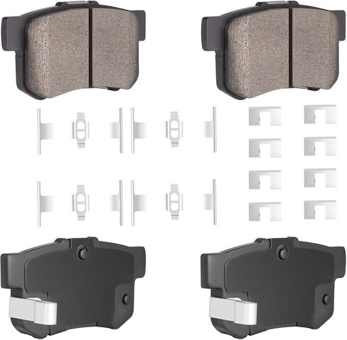 Rear Ceramic Brake Pads Fit for Honda Civic 2002-2015 for Accord 1991-2007 for CR-Z 2011-2015 for Acura ILX 2013-2022 for Vigor 1992-1994-4pcs in Saudi Arabia