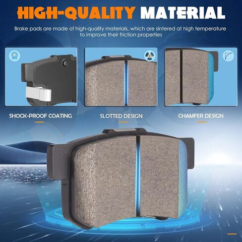 Rear Ceramic Brake Pads Fit for Honda Civic 2002-2015 for Accord 1991-2007 for CR-Z 2011-2015 for Acura ILX 2013-2022 for Vigor 1992-1994-4pcs in Saudi Arabia