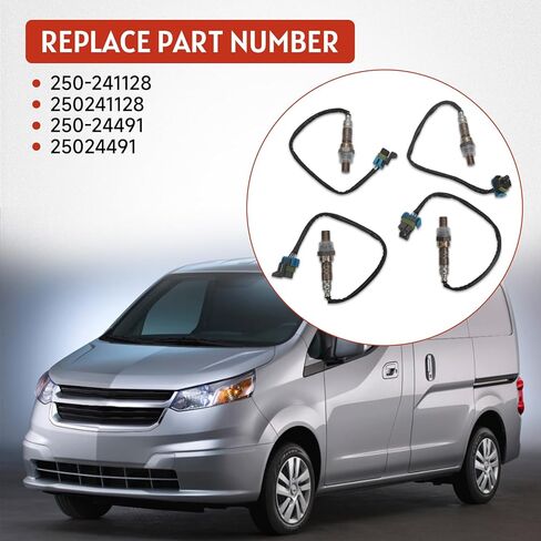 4Pcs Upstream and Downstream Oxygen O2 Sensor Compatible with Chevy Express 1500 2500 3500 GMC Savana 1500 2500 3500 Replace# 250-241128 250-24491 in Kuwait