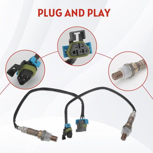 4Pcs Upstream and Downstream Oxygen O2 Sensor Compatible with Chevy Express 1500 2500 3500 GMC Savana 1500 2500 3500 Replace# 250-241128 250-24491 in Kuwait