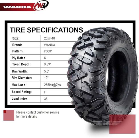 مجموعة واندا 2 مجموعة الإطارات الأمامية ATV مقاس 23x710 لـ 96-09 Polaris Trail Boss 250 325 330 in Saudi Arabia