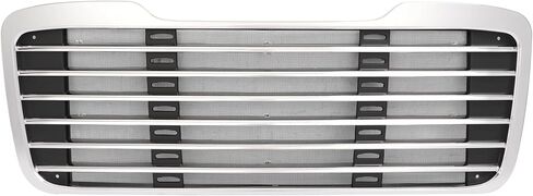 Bumper Grille Compatible with 2002-2022 Freightliner M2 Business Class 100 106 112 Front Grill w/Bug Screen Replacement for 1714787000 A1714787001 Chrome+Painted in Kuwait