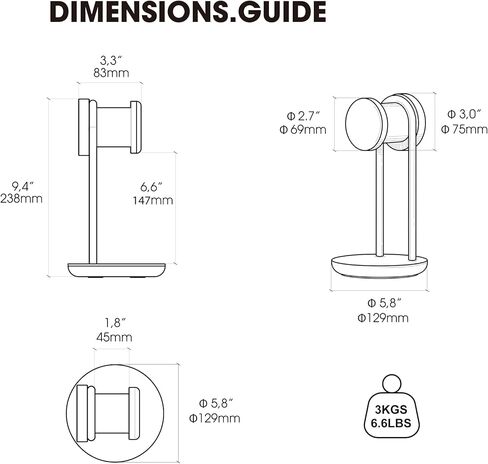 حامل شاشة مزدوج من الأكريليك من Fenge مع حامل سماعة رأس للمكتب in Kuwait