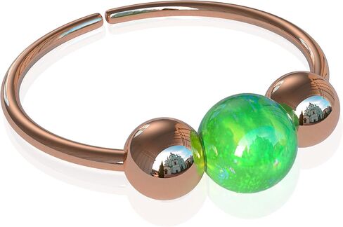 Rose Gold Helix Ring 20 Gauge White Opal - 14k Rose Gold Filled Cartilage Piercing Hoop Simple Earring 8mm in Kuwait