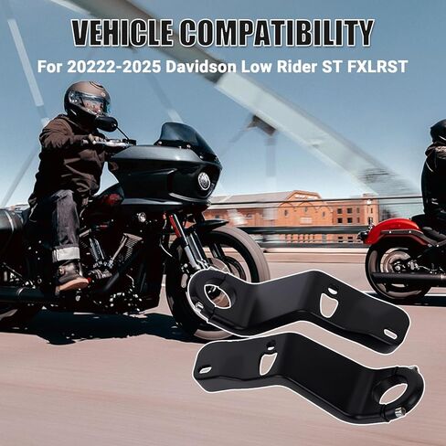 طقم دعامة دعم أمامية متوافقة مع 2025-2022 Davidson Low Rider ST FXLRST، دعامة تثبيت أمامية سوداء in Saudi Arabia