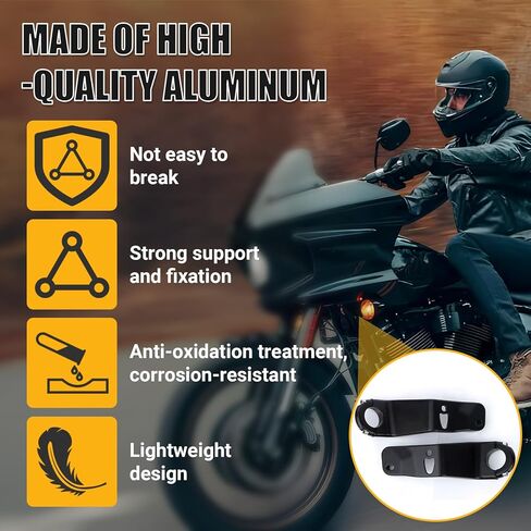طقم دعامة دعم أمامية متوافقة مع 2025-2022 Davidson Low Rider ST FXLRST، دعامة تثبيت أمامية سوداء in Saudi Arabia