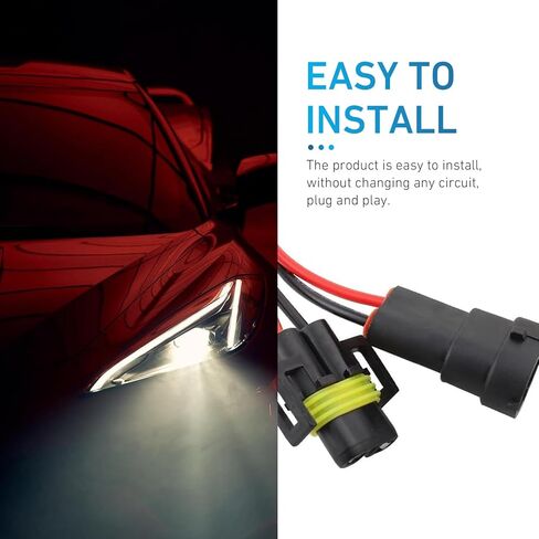 2 قطعة من أجهزة فك تشفير مقاومة الحمل LED، أجهزة فك تشفير مصابيح الضباب المضادة للوميض، مقاومات أحزمة H11 50 وات 6 أوم، أحزمة أسلاك عالمية لمصابيح LED، مصابيح الضباب (أسود) in Kuwait