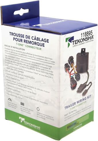 Tekonsha 118895 T-One T-Connector Custom Harness, 4-Way Flat, w/Circuit Protected ModuLite HD Module, Compatible with 2025 Volkswagen ID. Buzz in Saudi Arabia