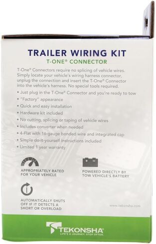 Tekonsha 118895 T-One T-Connector Custom Harness, 4-Way Flat, w/Circuit Protected ModuLite HD Module, Compatible with 2025 Volkswagen ID. Buzz in Saudi Arabia