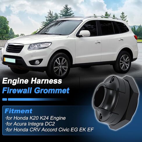 Engine Harness Firewall Grommet Hole Plug for Honda CRV Accord Civic EG EK EF, for Acura Integra DC2, for Honda K20 K24, Aluminum Alloy Engine Cable Wiring Firewall Grommet in Saudi Arabia