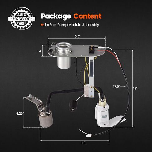 61342-95A Fuel Pump Assembly w/Filter Compatible with Harley-Davidson Electra Glide Classic, Ultra Classic 1997 1998 1999 Replace# 6134295A 61342-95 75076-96 61326-95 In-Tank EFI Fuel Pump in Kuwait