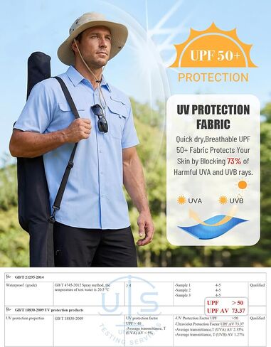 WULFUL Men's Sun Protection Fishing Shirts UPF 50+ Lightweight Quick Dry Cooling Short Sleeve Shirts for Work Hiking Safari in Saudi Arabia