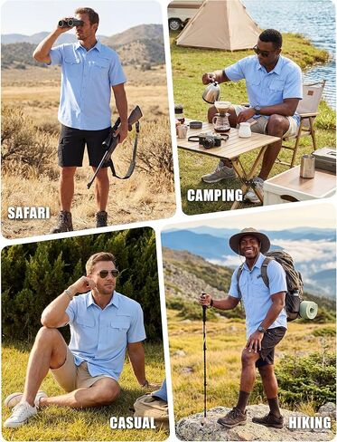WULFUL Men's Sun Protection Fishing Shirts UPF 50+ Lightweight Quick Dry Cooling Short Sleeve Shirts for Work Hiking Safari in Saudi Arabia