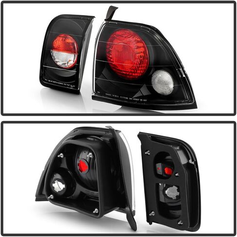 ACANII - For 1996-1997 Honda Accord 2/4 Door Coupe/Sedan Black Tail Lights Brake Lamps Driver & Passenger Side Assembly in Kuwait
