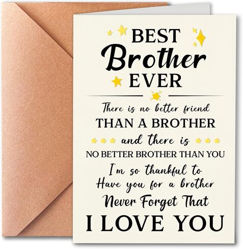 بطاقة عيد ميلاد للأخ، بطاقة عيد ميلاد الأخ من الأخت، عالمية للرجال، تصميم فكاهي. in Kuwait