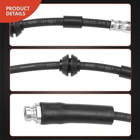 A-Premium Front Driver or Passenger Brake Hydraulic Hose Compatible with Select Ford Models - Fiesta 2011 2012 2013 2014 2015 2016, DOHC in Saudi Arabia