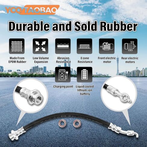 2x Brake Hose Front Driver and Passenger Side Brake Hydraulic Hose Front Brake Lines Hoses Compatible with Toyota Sienna 2010 2009 2008 2007 2006 2005 2004 in Kuwait