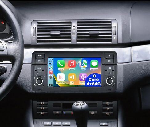 [8-Core 4+64g] Android 13 Stereo للسيارة لـ BMW E46 1998-2006 3 سلسلة مع Carplay Android Auto 59 موضوع لمسات اللمس 7 بوصة Bluetooth 5.0 FM/RDS Network DSP 32EQ AI Voice GPS in Kuwait