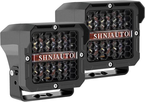 أضواء الطرق الوعرة LED باللون الأصفر الكهرماني مقاس 5 بوصات، 120 وات مكعب فائق السطوع، مصابيح القيادة كومبو للفيضانات مع كهرمان DRL، IP68 ضوء عمل مقاوم للماء لرانجلر، ATV، SUV، UTV، الشاحنات، الالتقاط، 4x4، F150 in Kuwait