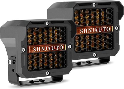 5 Inch Amber Yellow LED Offroad Lights, 120W Super Bright Cube Pods Spot Flood Combo Driving Lights with Amber DRL, IP68 Waterproof Work Light for Wrangler, ATV, SUV, UTV, Trucks, Pickup, 4x4, F150 in Saudi Arabia