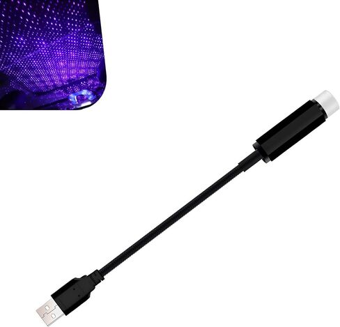 USB Star Projector Night Light, Romantic Interior Roof Star Night Light, Adjustable Portable Car LED Starlight Projector Atmosphere Lamp Decor, for Bedroom Car Party Wall Ceiling(Purple Blue) in Saudi Arabia
