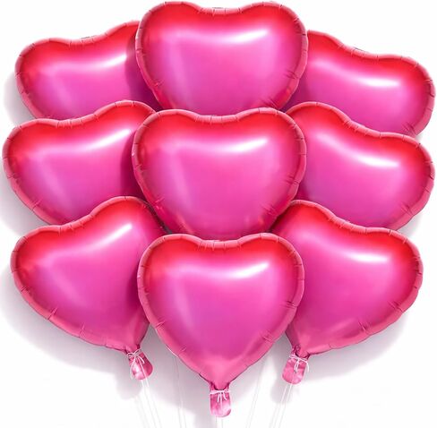 KatchOn, Heart Balloons Decorations - Large 18 Inch, Pack of 12 | Pink and Red Heart Shaped Balloons, Valentines Day Decorations | Valentines Balloons, Valentines Decorations | Galentines Day Decor in Saudi Arabia