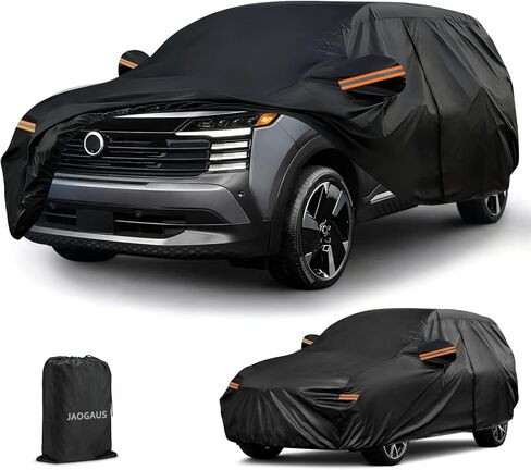 Waterproof Car Cover for 2016-2025 2026 Nissan Kicks, All Weather Custom Fit SUV Covers with Zipper Door, Windproof Bands Cover, Reflective Strip for Snow Rain Dust Cover, Sun UV Protection in Kuwait