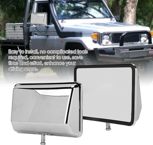 Replacement Side View Mirror, Car Door Mirror Head Universal Manual Adjustment Plating Replacement for Landcruiser 70 75 78 in Saudi Arabia