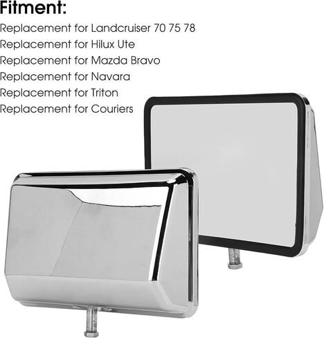 Replacement Side View Mirror, Car Door Mirror Head Universal Manual Adjustment Plating Replacement for Landcruiser 70 75 78 in Saudi Arabia