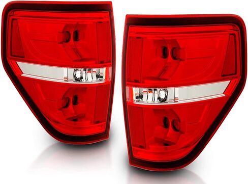 AmeriLite Red/Clear Brake Rear Direct OE Replacement Tail Lights For 2009-2014 Ford F150 F-150 - Passenger and Driver Side in Kuwait