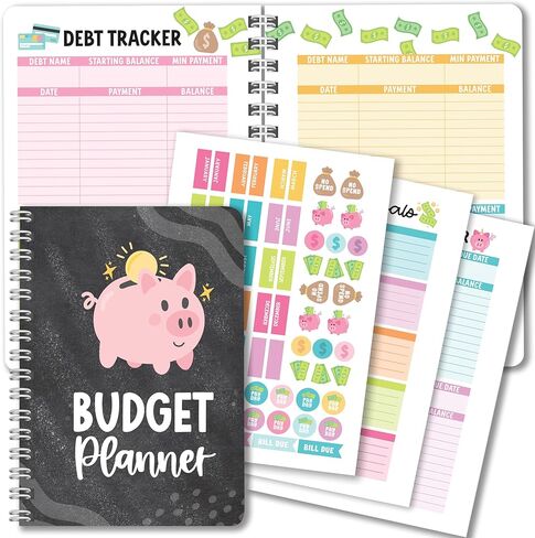 Colorful Monthly Budget Planner 2025-2026 - Financial Planner Organizer Budget Book Planner, 2025 Budget Planner And Monthly Bill Organizer, Bill Book Organizer, Bill Tracker Notebook, Budgeting Book in Saudi Arabia