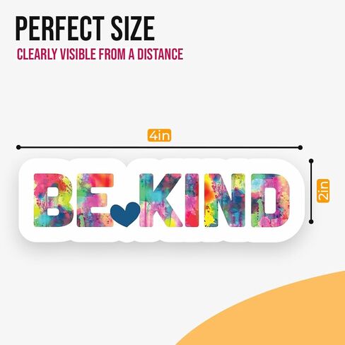 | (3 قطع) ملصقات كلمات تحفيزية إيجابية من Be Kind، ملصقات لطيفة لزجاجة المياه، قوارير مائية، سجل القصاصات للمراهقين والأطفال والبالغين، ملصقات متينة للسيارات وأجهزة الكمبيوتر المحمولة والنوافذ in Kuwait