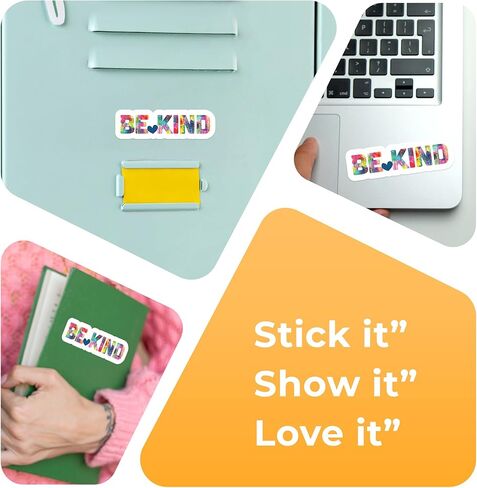 | (3 قطع) ملصقات كلمات تحفيزية إيجابية من Be Kind، ملصقات لطيفة لزجاجة المياه، قوارير مائية، سجل القصاصات للمراهقين والأطفال والبالغين، ملصقات متينة للسيارات وأجهزة الكمبيوتر المحمولة والنوافذ in Kuwait