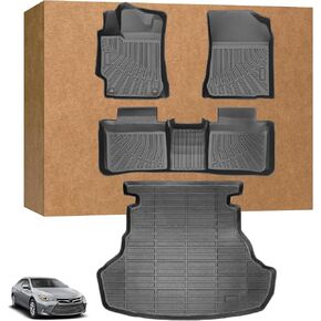 Floor Mats for Toyota Camry 2018-2024(FWD ONLY), Custom Fit 1st & 2nd Row for Camry Floor Mats & Cargo Mat, (Non Hybrid) TPE Waterproof Anti-Slip 2022 2023 Toyota Camry 8th Floor Mats Accessories in Kuwait