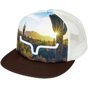 Kimes Ranch Crestview High Profile Flat Bill Foam Front Hat with Photo Real Print and 3D Embroidery in Saudi Arabia