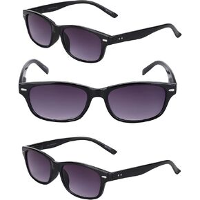 نظارات ماس ​​فيجن للقراءة الشمسية "The Intellect" 3 أزواج من قارئات العدسات الكاملة مع مفصلات زنبركية وحماية من الأشعة فوق البنفسجية 400 (بدون ثنائية البؤرة) in Kuwait