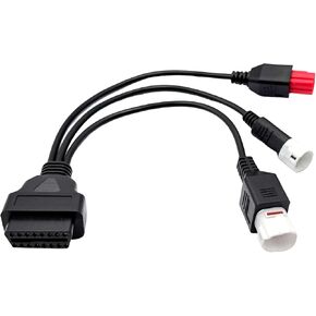 1 Pcs 3 in 1 OBD2 Diagnostic Cable 16 Pin OBD2 Adapter to 3/4/6 Pin Cable Scanner Tool Compatible with Yamaha Moto Guzzi Piaggio Vespa KTM Honda Motorcycle in Kuwait