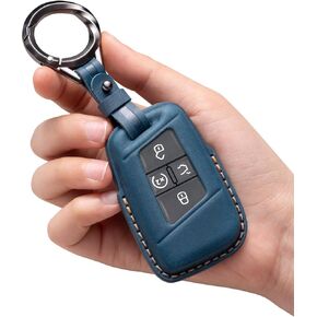 for Volkswagen Key Fob Cover Leather Key Holder Keychain Compatible for VW Tiguan Atlas Jetta Passat, No Signal Block -Black in Kuwait