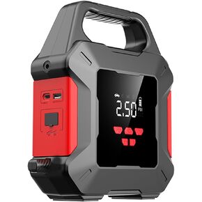 10000 أمبير 26800 مللي أمبير في الساعة، حزمة طاقة محمولة 12 فولت 160 رطل لكل بوصة مربعة مع شاشة LED وكابلات ذكية، ضاغط هواء، حزمة بطارية مصابيح LED لجميع السيارات والشاحنات وسيارات الدفع الرباعي والقوارب والمركبات الترفيهية ومحركات الديزل 10 لتر in Kuwait