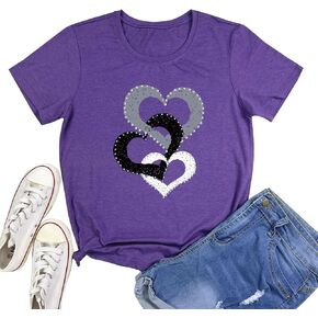 BLACKOO Women Cute Heart Graphic Tees in Kuwait