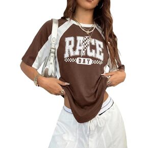 قمصان السباق للسيدات، تي شيرت Life in the Fast Lane، قميص ملون، قميص كاجوال بأكمام قصيرة in Kuwait