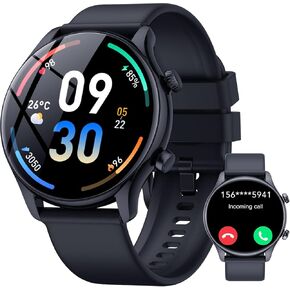 Smart Watch, 1.39" Smartwatch for Men Women (Answer/Make Call), Fitness Activity Tracker with Heart Rate & Sp02 Monitor, 100+ Sport Modes, IP68 Waterproof Fitness Watch for Android iOS (Black) in Saudi Arabia