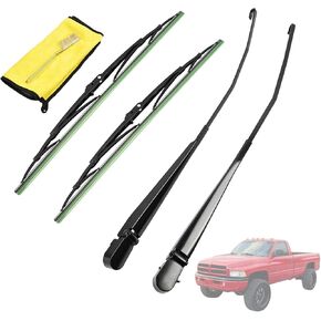 1 Pair Front Windshield Wiper Arm & 20" Blade Kit 55154582AC Compatible With Dodge Ram 1500 1997-2001 / Ram 2500 3500 1997-2002, Replace 55154582AB in Kuwait